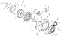 Starter Assembly and Blower Housing Diagram and Parts List for 31AH65LG701 2011 Yard Man Snow Blower